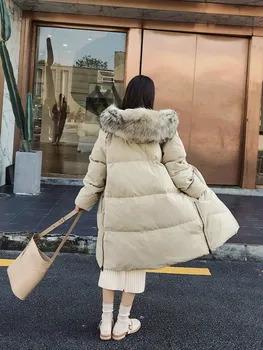 

2020 Winter Long Hooded Cotton Women's Jacket With Fur Collar Casual Fashion Jacket Thick Warm High-quality Women's Parka Coat