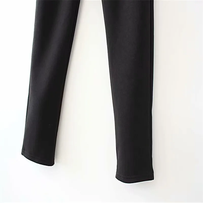 Women Winter Thick Fleece Warm Pants Elastic Waist Sports Casual Pants Large Size XXXL-5XL Solid Trouser