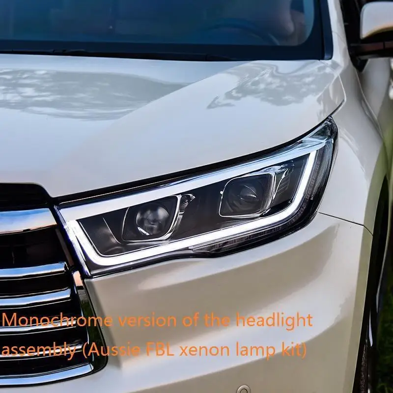 MODEL M Боковые поворотники для стайлинга Assessoires запчасти Drl светодиодные автомобильные фары задние фары в сборе 15 для Toyota Highlander - Цвет: MODEL M