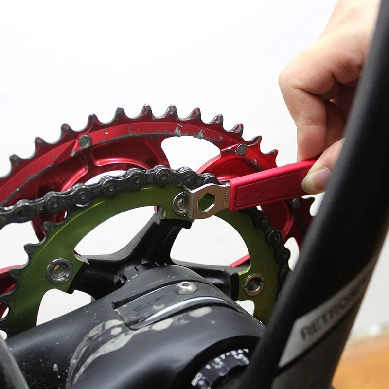 BIKEIN Велоспорт Инструменты для ремонта велосипедов, Сталь звездочка цепной передачи гаечный ключ рукоятка MTB велосипед демонтажный инструмент