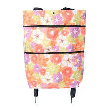 Портативные продукты на колесах складные многоразовые ткани Оксфорд контейнер для пищевых продуктов корзина легкая сумка для покупок модная большая емкость