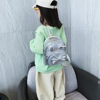 

Durable PULeather Sequins School Bags Bowknot Cute Rabbit Ear Design Travel Backpacks Fashion Children Shoulders Bag