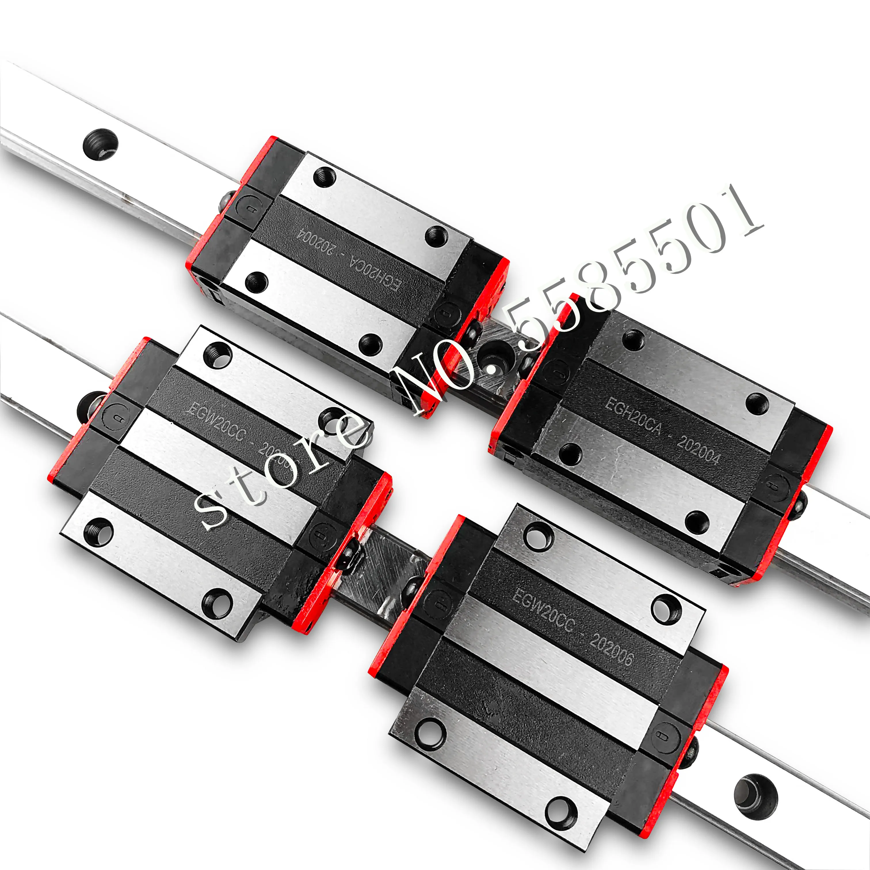 US $168.16 Linear Rail 2pcs EGR25 12002550mm Rail4pcs EGH25CAEGW25CC Linear Guide With Block Carriage CNC 3D Print Part
