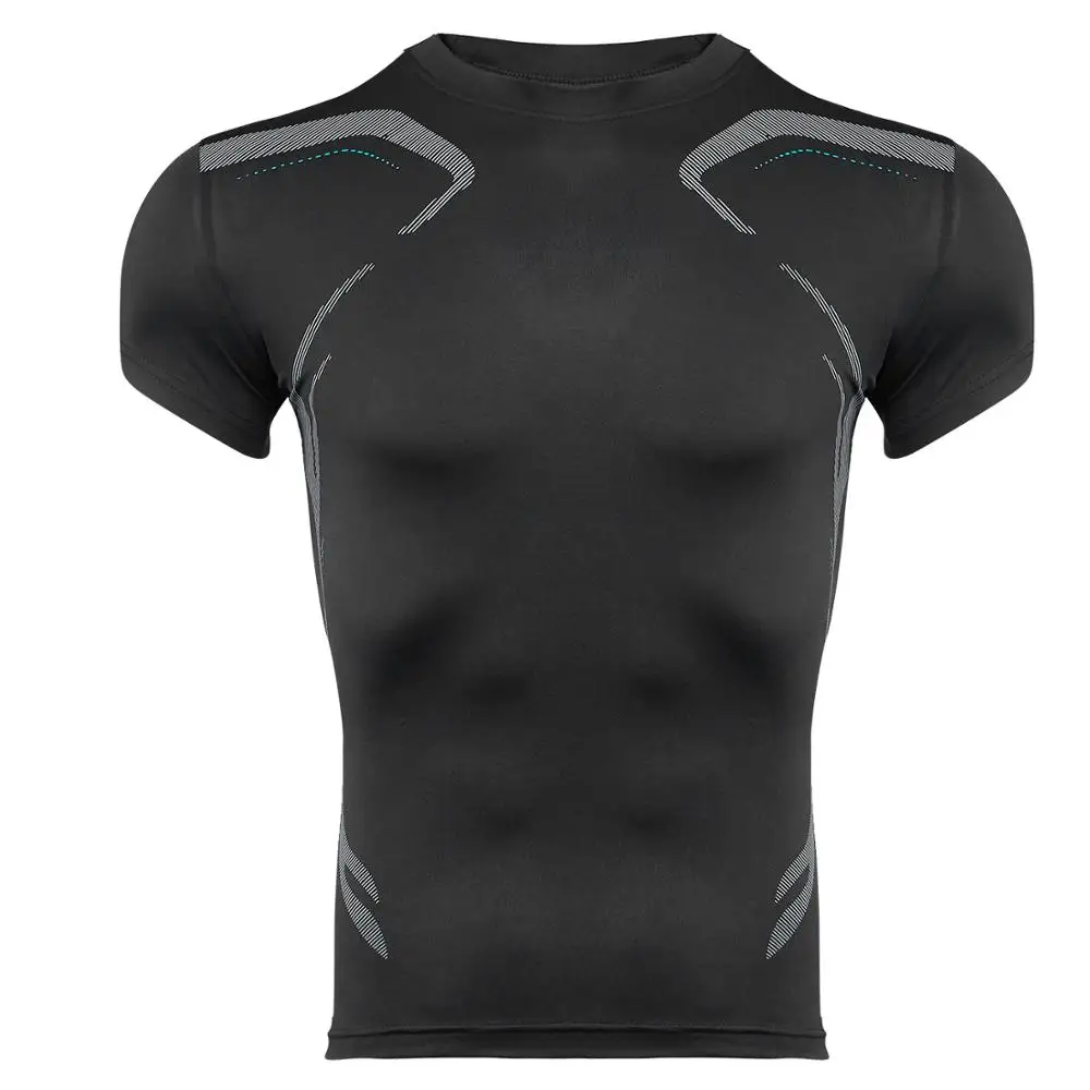 

Fashion T-shirt men's breathable quick-drying compression men's short-sleeved fitness men's t-shirt gym tee tight casual jacket