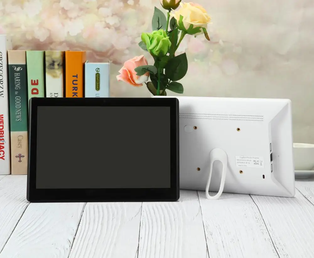 10 дюймов HD ips lcd 1280*800 цифровая фоторамка будильник MP3 MP4 видео плеер с дистанционным управлением рабочего стола