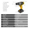 DEKO 20V Cordless Drill 2 Speed Rechargeable Electric Screwdriver Lithium Battery Household Multi-function Power Tools 5