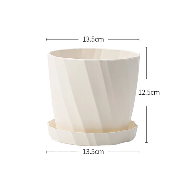 1 Darab Vastag Műanyag Virágcserép Otthoni Kerti Dekoráció Divat Virág Edény Erkély Iroda Íróasztal Zamatos 3 Színű - Image 6