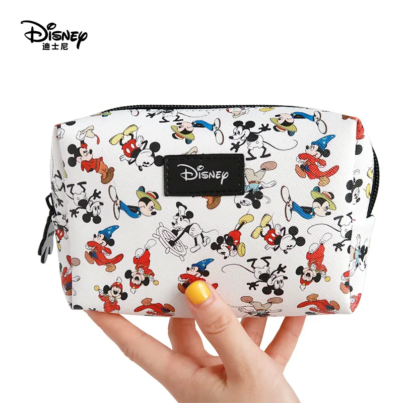 Genuine Disney Makeup Bags Mickey Mouse Bag Multi-function Female Travel Bag Cosmetic Storage Wallet Handbag children toy plush cosmetic bag cosmetic storage bag makeup bag cosmetic case