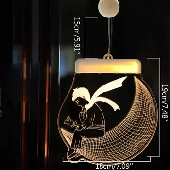 

USB 3D Room Decorative String Light Wedding Party Home Bedroom Store Decor D08F