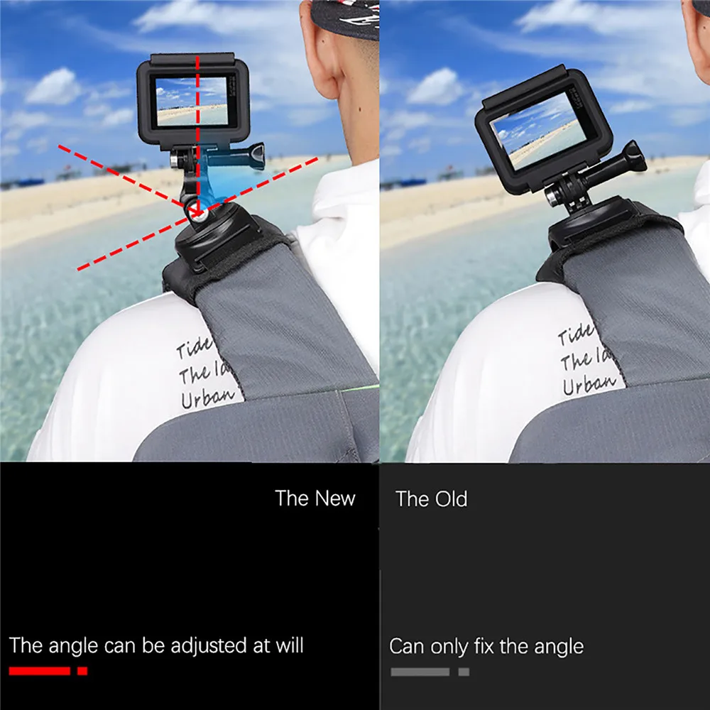 

For GoPro9 Backpack Shoulder Shooting Clip Strap Mount Fixed Buckle with 360 Degree Rotary for Insta360 oner for OSMO ACTION
