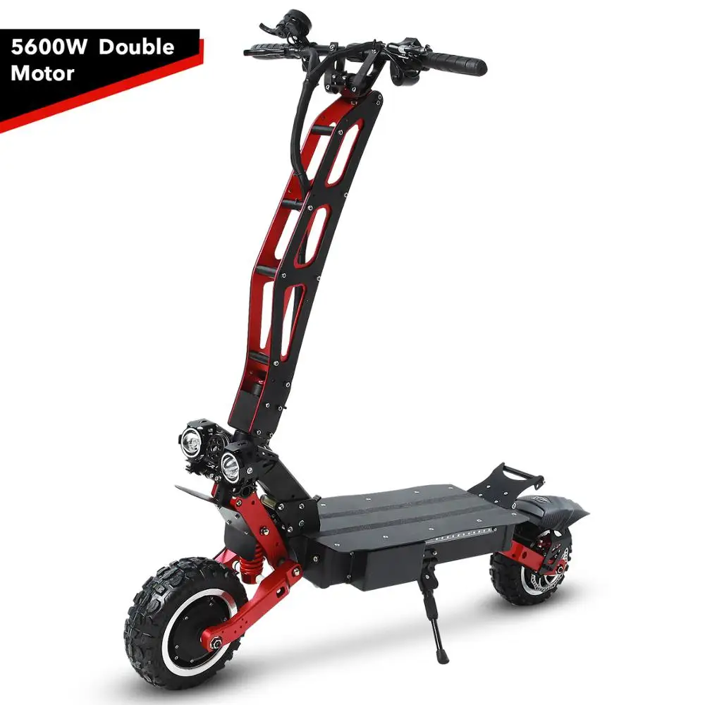 Черный King of off электрический скутер двойной привод 60v5600w с seat11 дюймов дорожные шины складной электрический мотоцикл педаль adultfree - Цвет: Черный