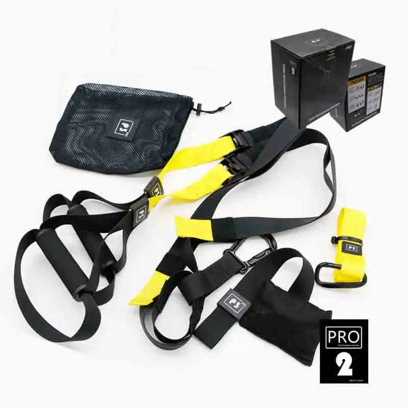 P2 Sport Yellow Резинки для фитнеса, подвешивающий пояс, тренажер для тренировок, подвески, кольца для подтягиваний, растягивающиеся эластичные ремни - Цвет: P2 Sport Yellow