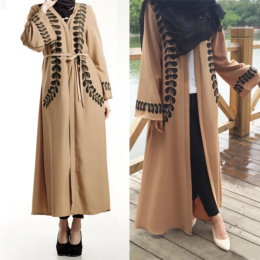 Женские мусульманские длинные платья длинный халат Abaya Дубаи размера плюс