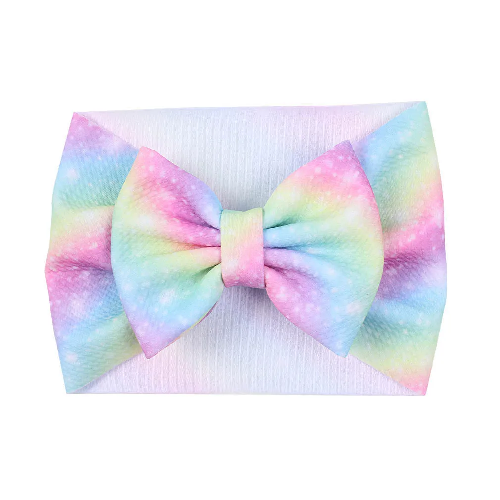 1pcs Flower Boutique Headband 5" Soft Elastic Hair Bows Headwrap Kids Hair Accessories Mujer Bandeau Bebe Fille 33 Colors - Цвет: 10