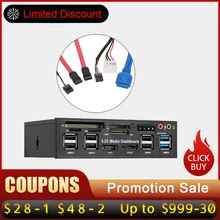 Многофункциональный USB 3,0 концентратор eSATA SATA порт внутренний кардридер ПК медиа Передняя панель аудио для SD MS CF TF M2 MMC карты памяти