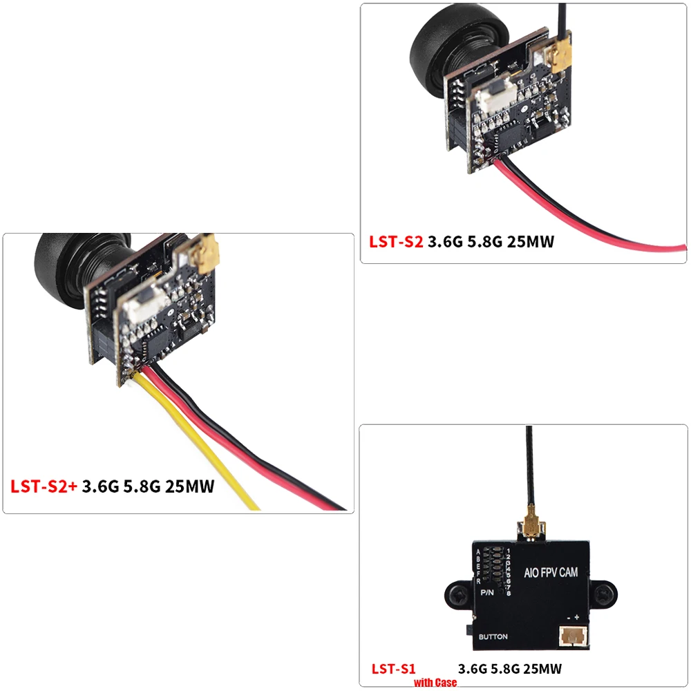 LST S1/LST S2/LST S2 + 5 8G 25MW 40CH 800TVL FPV передатчик AIO микро камера/FPV камера с OSD для RC PFV