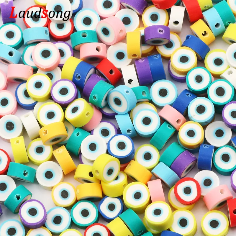 chakra beads 50pcs Various Fruits Animal Heart Round Beads Polymer Clay Beads  Spacer Loose Beads For Jewelry Making  DIY Bracelet Necklace beaded bracelets for women