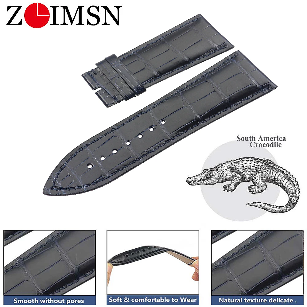 ZLIMSN Original replacement Genuine alligator strap For FRANCK MULLER 10000H Men's and Women's watches Custom Service Watchband |