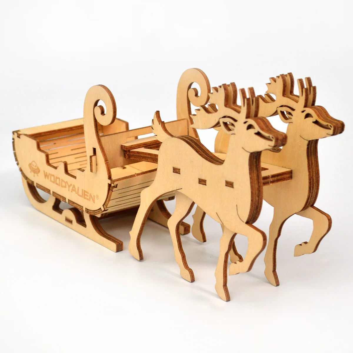 Трехмерная Рождественская игрушка-головоломка, настольная, сделай сам, деревянный подарок на день рождения, детский Интеллектуальный фокус, тренировка - Цвет: Dream Deer
