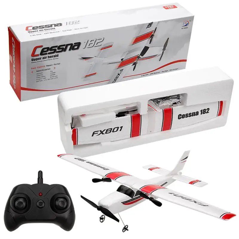 FX801 RC Plane EPP Foam Glider Airplane Gyro 2.4G 2CH RTF Remote Control Wingspan Aircraft Funny Boys Airplanes Interesting Toys