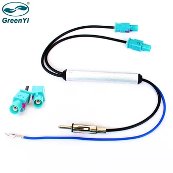 

GreenYi One Way OEM Car Radio Antenna Adapter Diversity System Fakra for Audi VW BMW Volkswagen Radio DVD Player