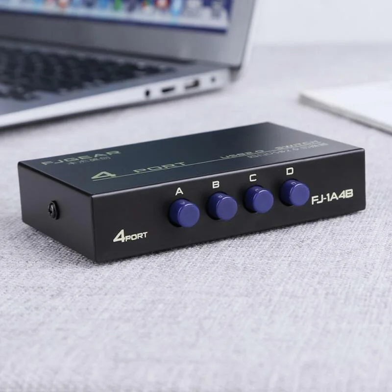 USB2.0 4 Порты и разъёмы обмен коммутатор Адаптер Hub для принтера сканера ПК Многофункциональный функциональный