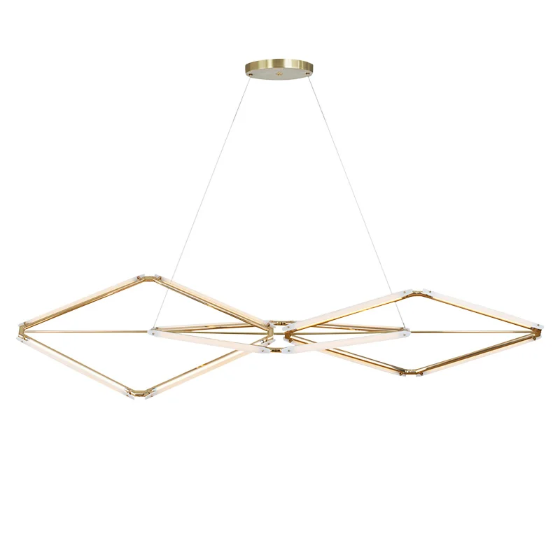 

Design Chandelier Simple Modern Living Room Dining Room Diamond Strip Villa Model Room Bar Counter New Lamp