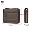 BULLCAPTAIN New Arrival Male RFID Leather Wallet Men Wallet Cowhide Coin Purse Slim Designer Brand Wallet Billetera Para Hombres 6