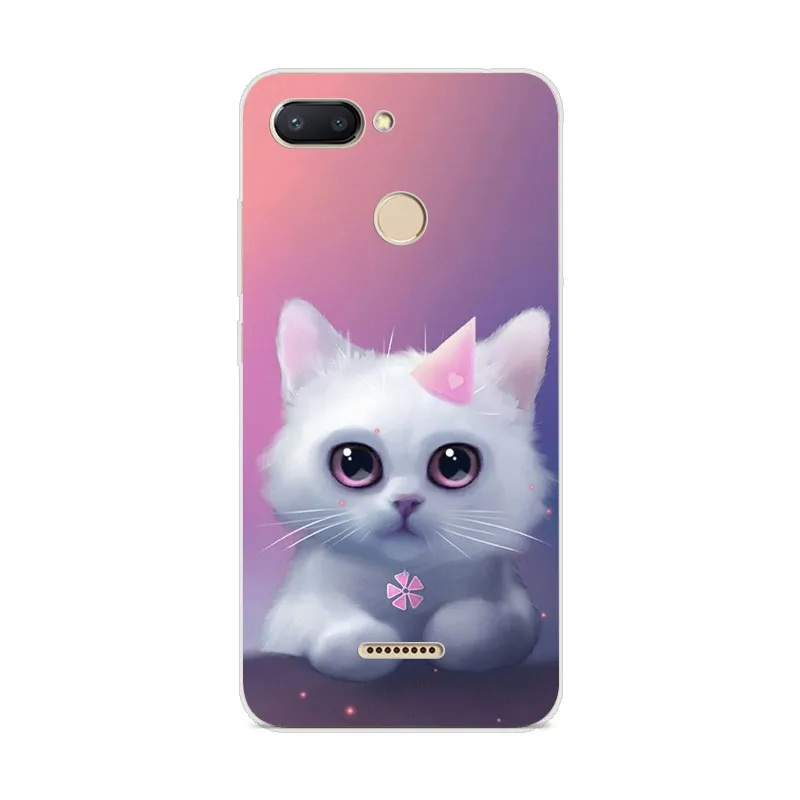 Мягкие чехлы из ТПУ ciciber с изображением животного кота для Xiaomi Red 6 5 4 3 A X S Plus Pro S2