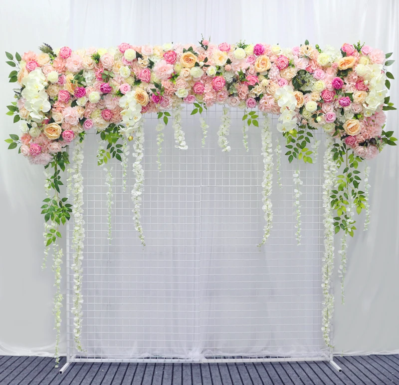 JAROWN Artificial Fake Flowers Rose Hydrangea Flower Row Wedding Arch Decoration Home Party Background Decor Flores Artificiales (2)