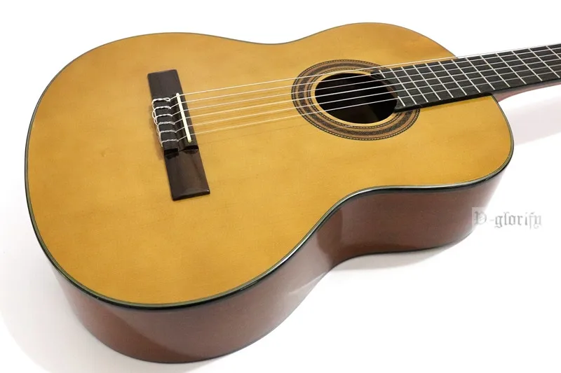 39 дюймов полный размер Классическая гитара глянцевый натуральный цвет 6 струн 19 ладов Классическая гитара для начинающих хорошее качество