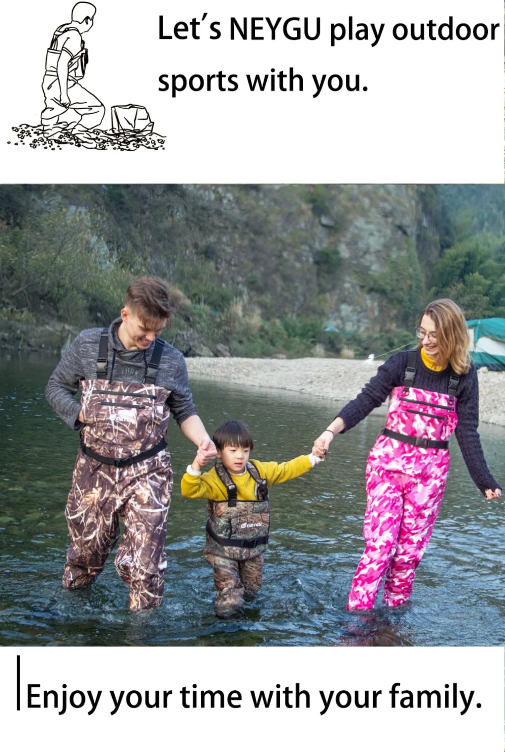 Peito de Pesca Wader para Pesca Caça e Jardinagem Neygu Wader Feminino Impermeável Respirável & 16 Roupas de pesca