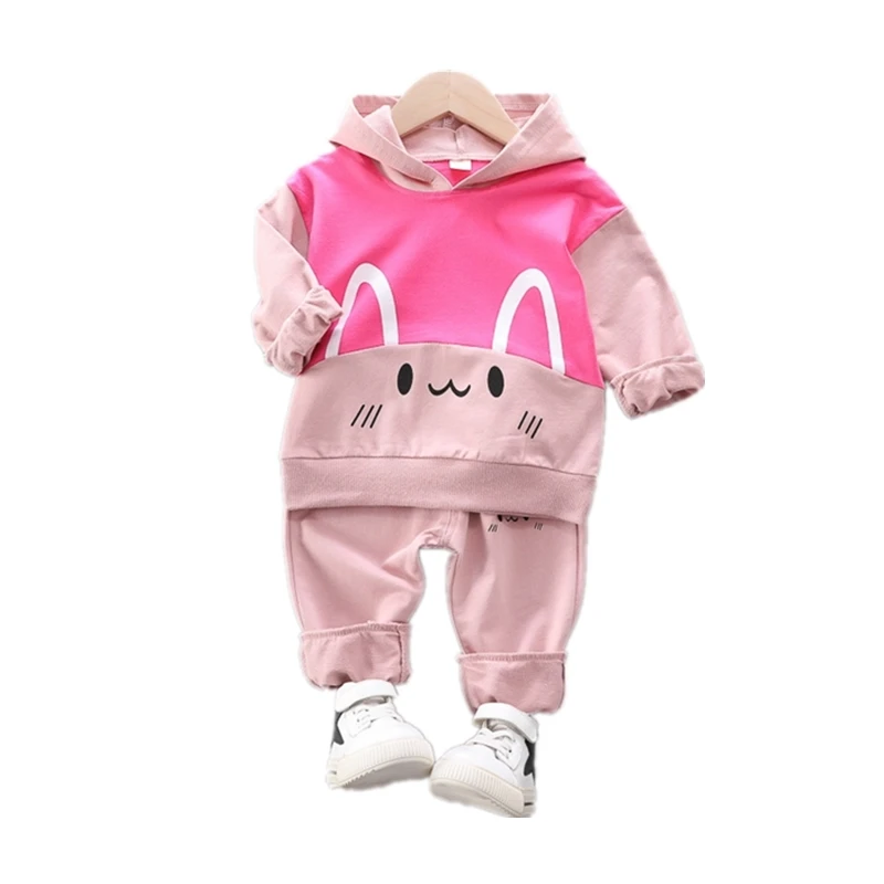 

New Spring Autumn Baby Girl Clothes Suit Children Cotton Hoodies Pants 2Pcs/sets Toddler Fashion Costume Infant Kids Tracksuits