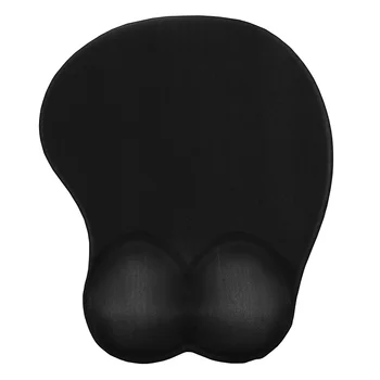 

FFFAS 3D Breast Sexy Mouse Pad Silicone Wrist Rest All Black Comfortable Mousepad Mouse hand Friend Gift muismat tapis de souris