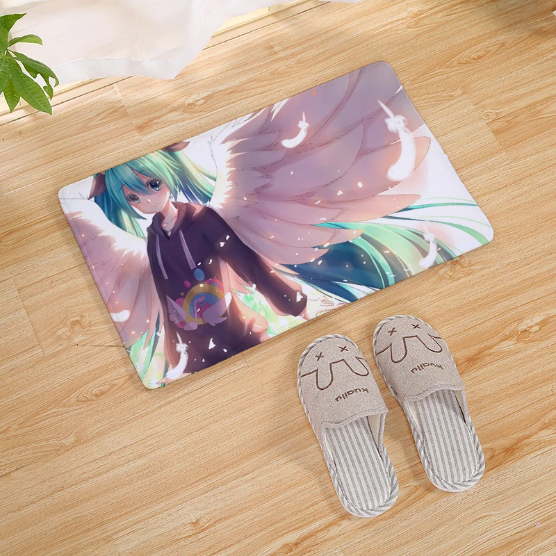 Hatsune Miku печать коврик стелька кухонный коврик ковер Добро пожаловать Придверный коврик для улицы ванная комната нескользящий коврик