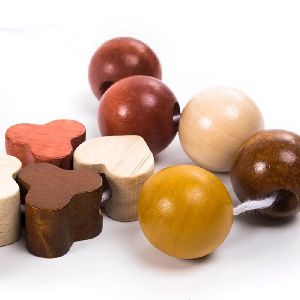  Creative Children's Educational Toys Wooden Geometry Forest Beaded Kindergarten Baby Early Educatio - 4000246632242