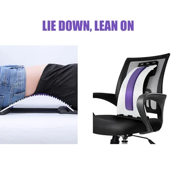 

Newly Back Stretcher Adjustable Lumbar Support Massager Adjustable Portable for Home 19ing
