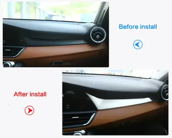 

Suitable for 2017-2020 Alfa. Romeo Giulia center console decorative panel ABS plated one piece set