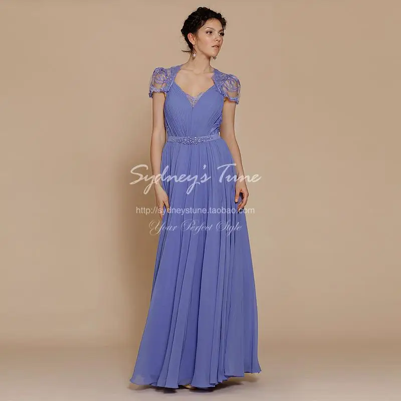 Синий robe de soiree Новая мода vestido de festa вечерние шифоновые длинные элегантные платье для выпускного подружки невесты - Цвет: Синий