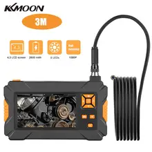KKMOON 4,3 дюймов 1080P перезаряжаемый эндоскоп оранжевый-черный Водонепроницаемый Бороскоп используется для осмотра автомобильных трубопроводов