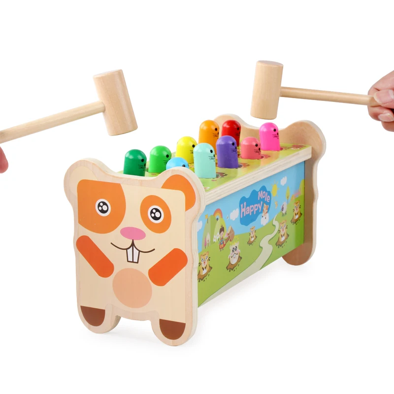 Whac-A-Mole игра детская деревянная игрушка, детские напольные игры Дошкольное обучение Развивающие игрушки для малышей, строительные блоки игрушки