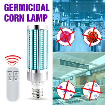 

220V E27 UV Light Sterilizer Lamp 60W LED Desinfection Light 110V UVC Ultraviolet LED Corn Bulb Germicidal Bulb Amuchina 2835