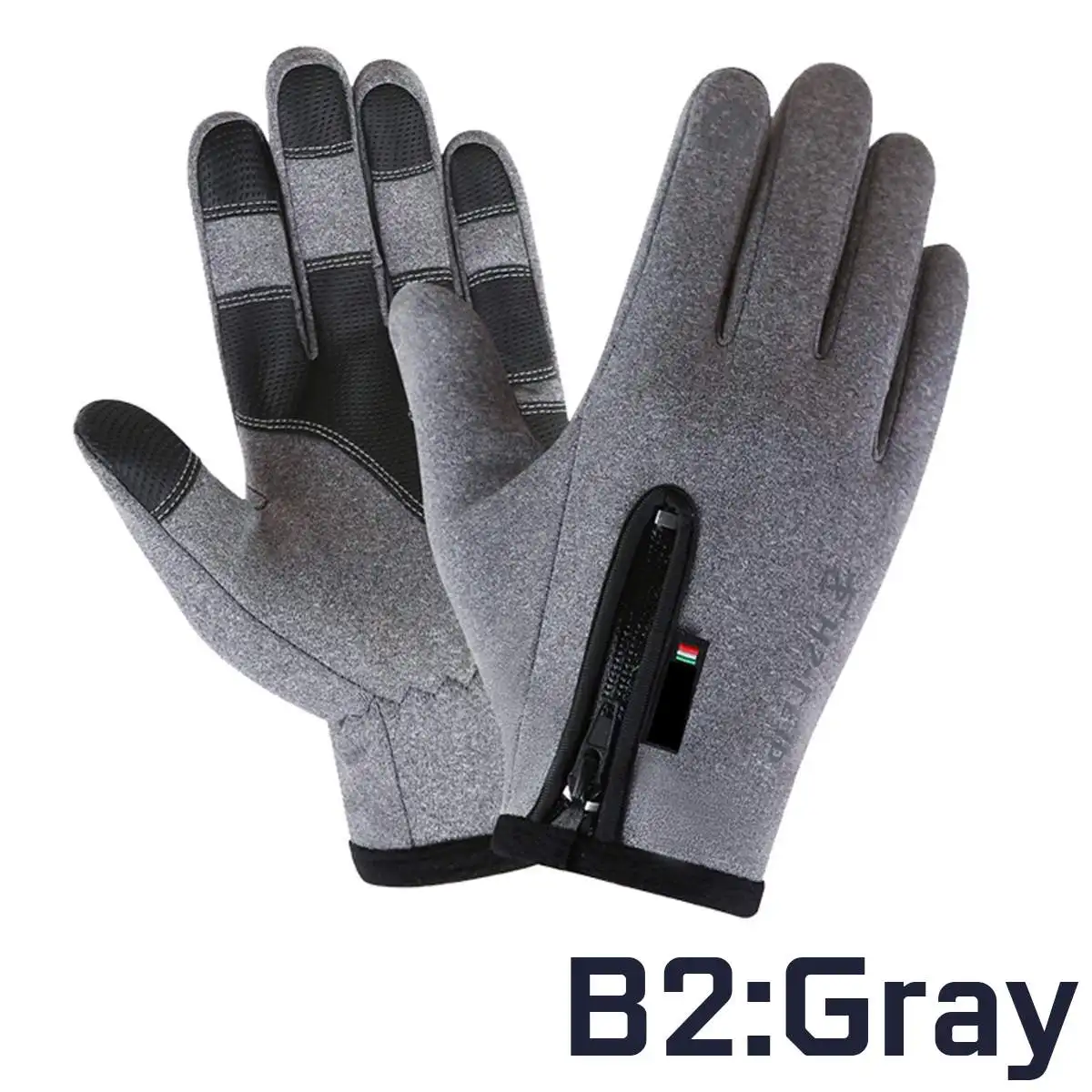 Updated Waterproof G Зимние перчатки, пушистые теплые перчатки, водонепроницаемые, с сенсорным экраном, светоотражающие, противоскользящие, для спорта, езды на велосипеде, катания на лыжах, перчатки для мужчин и женщин - Цвет: Updated Waterproof G