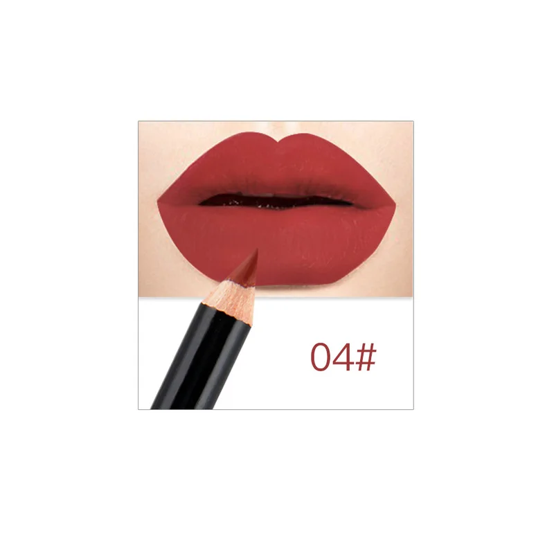 

12 Colors Fashion Matte Lip Liner lipstick pen Long Lasting Pigments Waterproof no blooming Smooth soft Makeup tools lips TSLM1