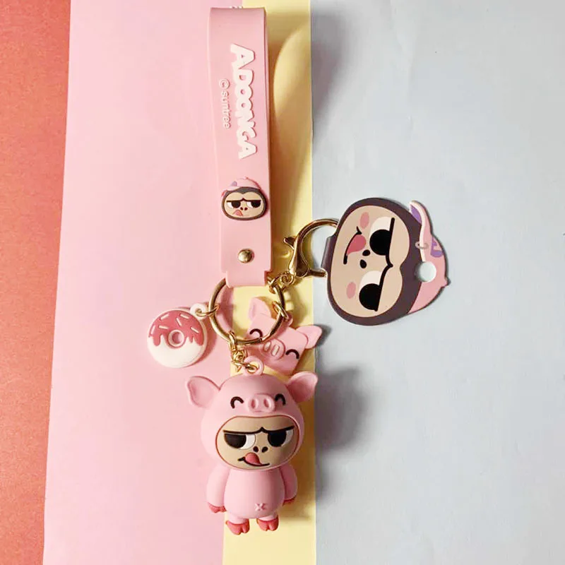 

New cartoon new genuine fart key chain car home key ring couple bag pendant hanging key chain ring pendant