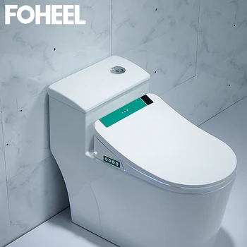 

LCD 3 Color Intelligent Toilet Seat Elongated Electric Bidet Cover Smart Bidet Heating Sits Led Light Wc
