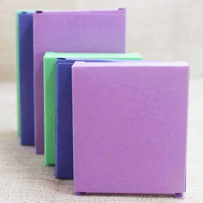 

Feiluan 30pcs multi size paper candy favor box ,lovely products gifts display& package box purple/blue/ lemon green box gift box