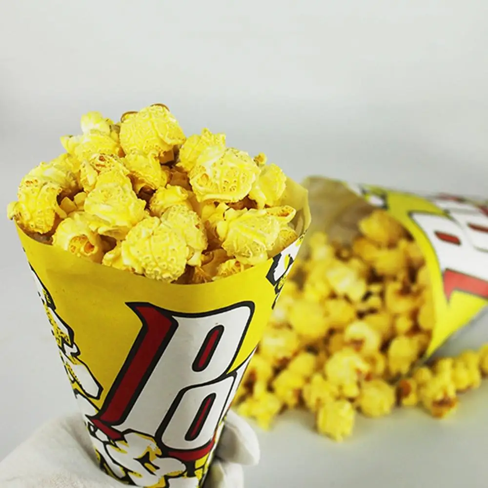 Портативный милый простой специальный бумажный пакет сумка для попкорна на