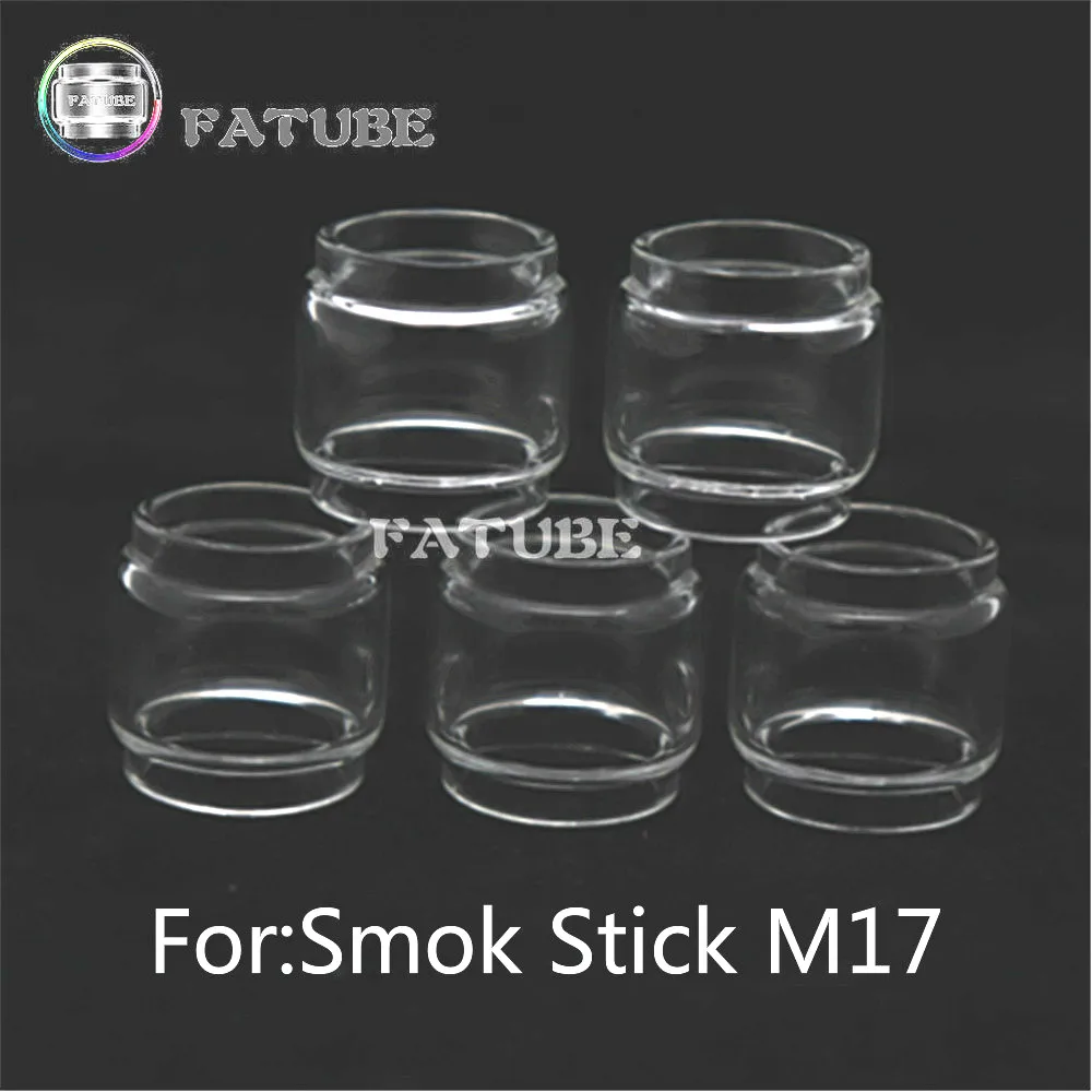 

5pcs FATUBE GLASS Pipes Cigarette Accessories for Smok Stick M17/Priv M17 Kit bubble glass Fatboy Tube 3ml