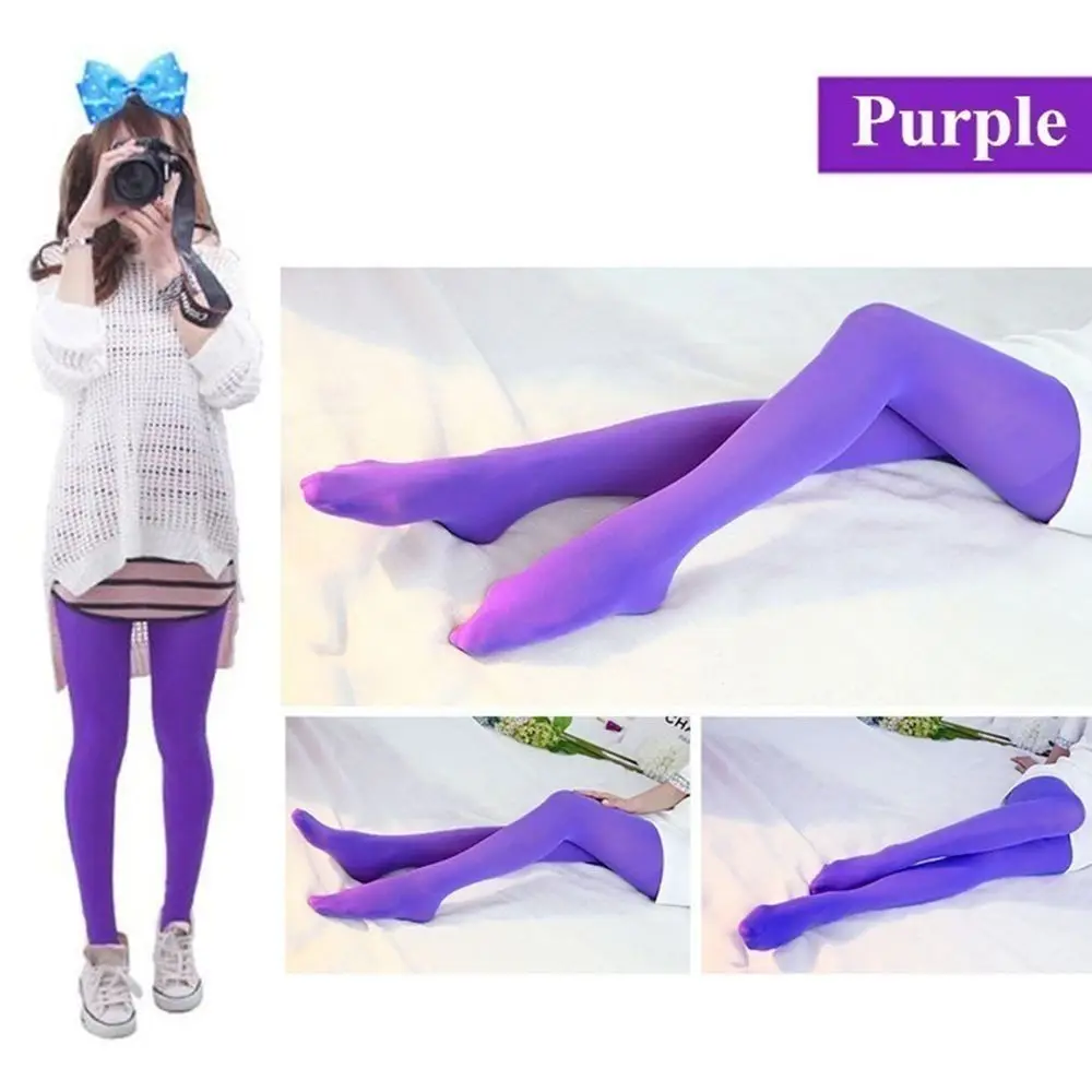 purple Новое поступление высокое качество плотные для женщин нейлон 7 одноцветные колготки Горячая Распродажа - Цвет: purple